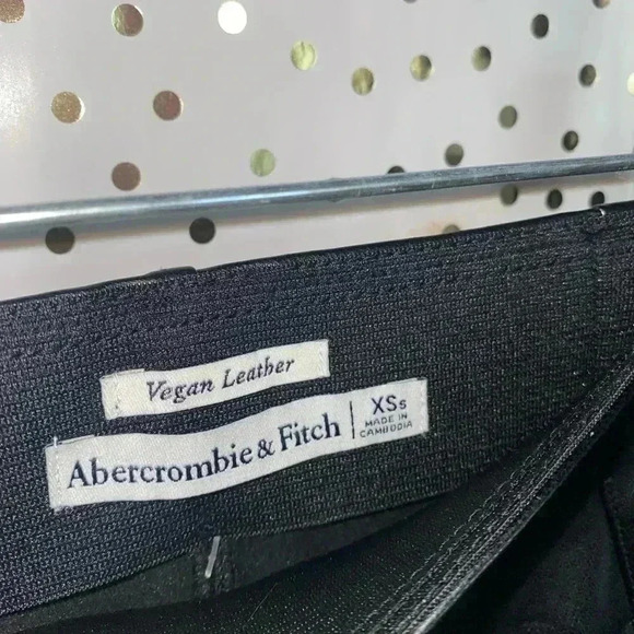 Abercrombie & Fitch Vegan Leather Black Pants - Picture 3 of 6
